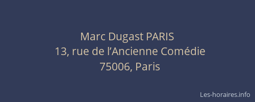 Marc Dugast PARIS