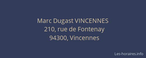 Marc Dugast VINCENNES