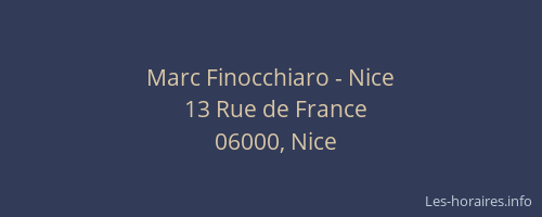 Marc Finocchiaro - Nice