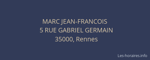 MARC JEAN-FRANCOIS