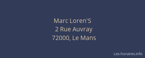 Marc Loren'S