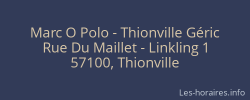Marc O Polo - Thionville Géric