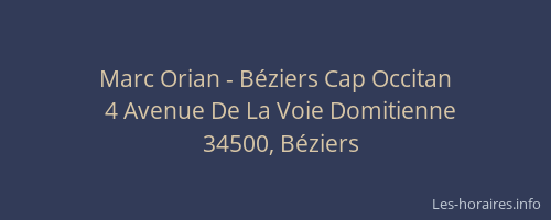 Marc Orian - Béziers Cap Occitan