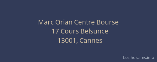 Marc Orian Centre Bourse