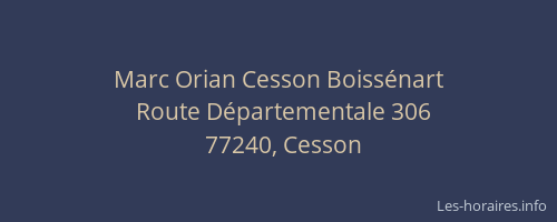 Marc Orian Cesson Boissénart
