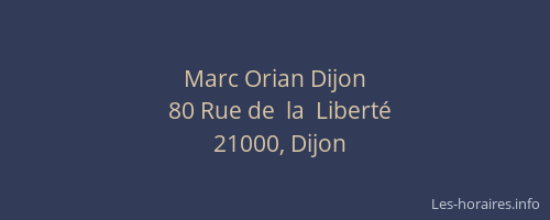 Marc Orian Dijon