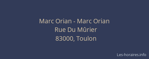 Marc Orian - Marc Orian