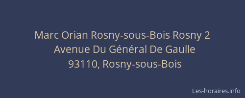 Marc Orian Rosny-sous-Bois Rosny 2