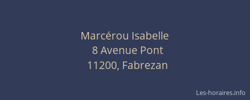 Marc&eacute;rou Isabelle