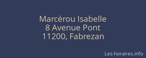 Marcérou Isabelle