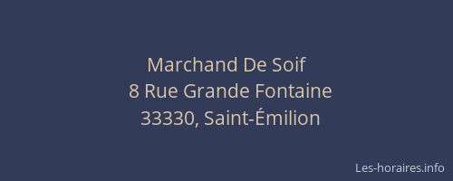 Marchand De Soif
