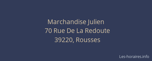 Marchandise Julien
