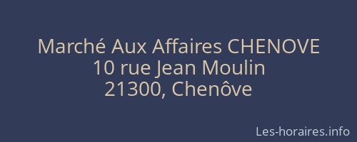 Marché Aux Affaires CHENOVE