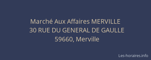 Marché Aux Affaires MERVILLE