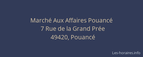 Marché Aux Affaires Pouancé