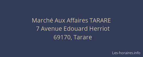 Marché Aux Affaires TARARE