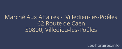 Marché Aux Affaires -  Villedieu-les-Poêles