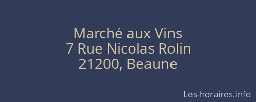 Marché aux Vins