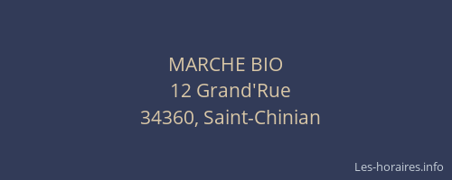 MARCHE BIO