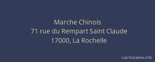 Marche Chinois