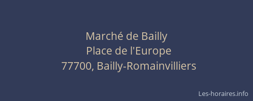 Marché de Bailly