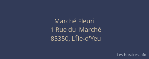 Marché Fleuri