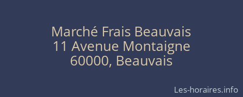 Marché Frais Beauvais