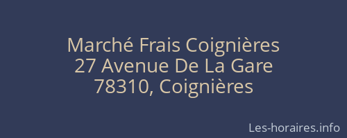 Marché Frais Coignières