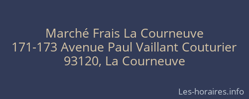Marché Frais La Courneuve