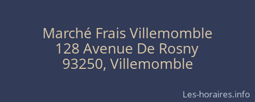 Marché Frais Villemomble