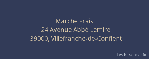 Marche Frais