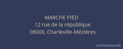 MARCHE PIED