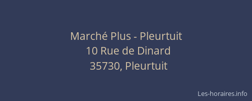 Marché Plus - Pleurtuit
