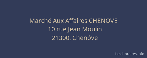 March&eacute; Aux Affaires CHENOVE