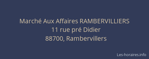 March&eacute; Aux Affaires RAMBERVILLIERS