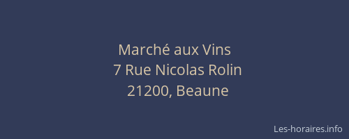 Marché aux Vins