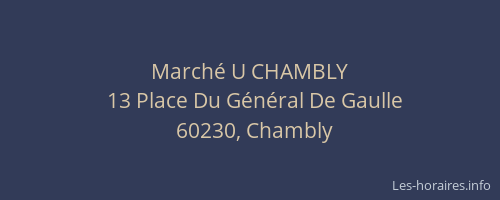 Marché U CHAMBLY