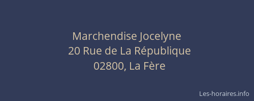 Marchendise Jocelyne