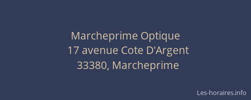 Marcheprime Optique