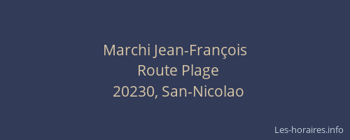 Marchi Jean-Fran&ccedil;ois