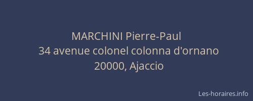 MARCHINI Pierre-Paul