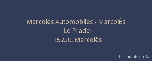 Marcoles Automobiles - Marcol&Egrave;s