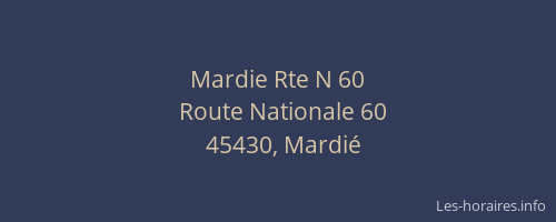 Mardie Rte N 60
