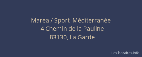 Marea / Sport  Méditerranée