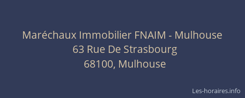 Maréchaux Immobilier FNAIM - Mulhouse