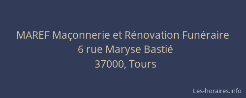 MAREF Maçonnerie et Rénovation Funéraire