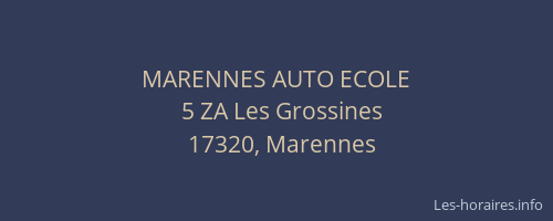 MARENNES AUTO ECOLE