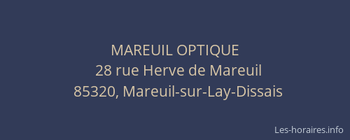 MAREUIL OPTIQUE