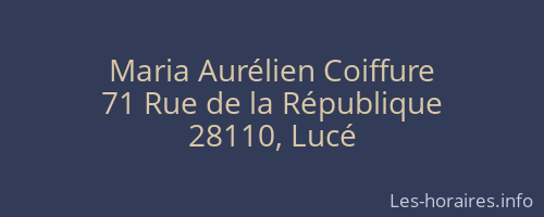 Maria Aurélien Coiffure