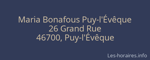 Maria Bonafous Puy-l'Évêque